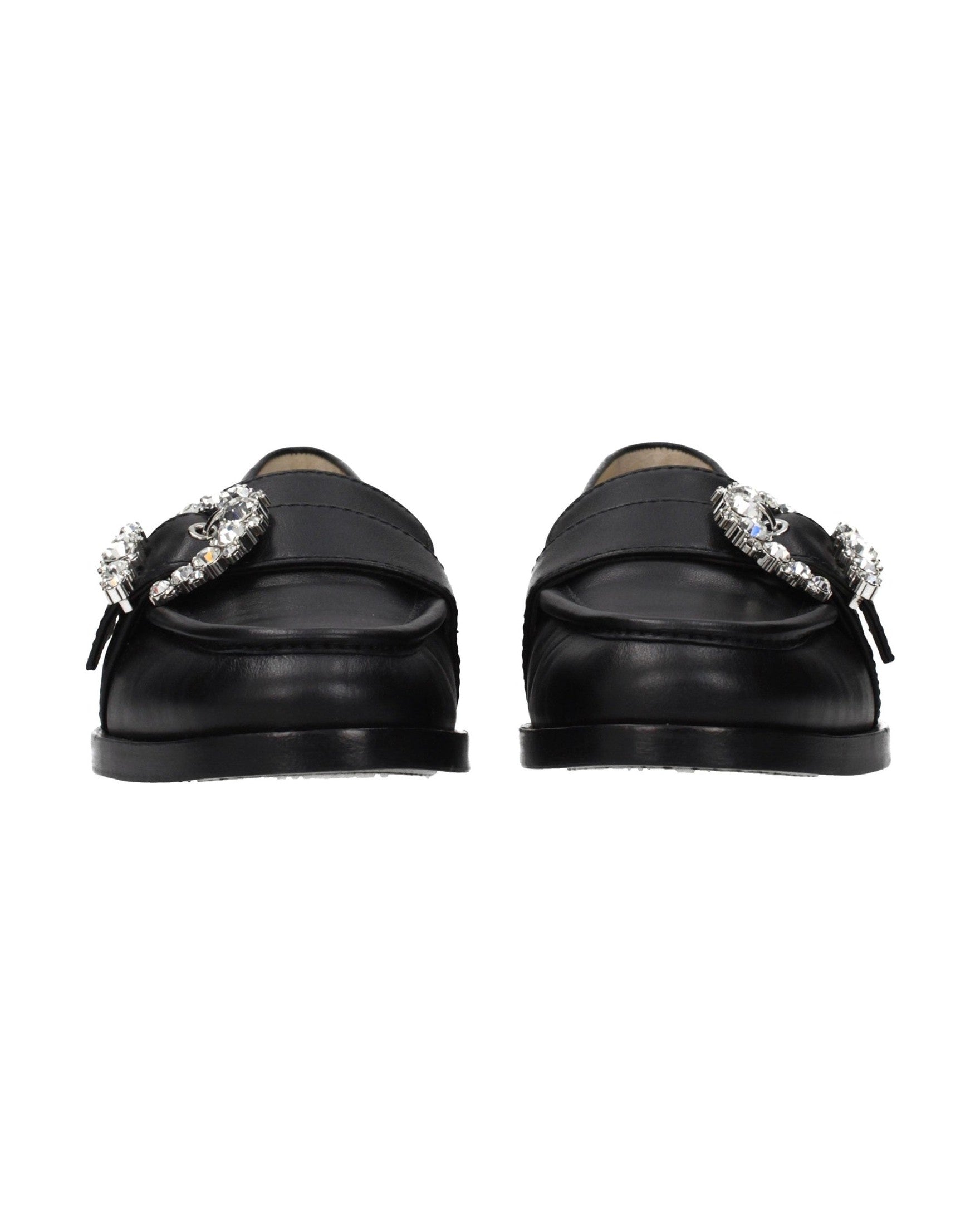 Jimmy Choo Black Leather Slip On Loafers Glam Steals
