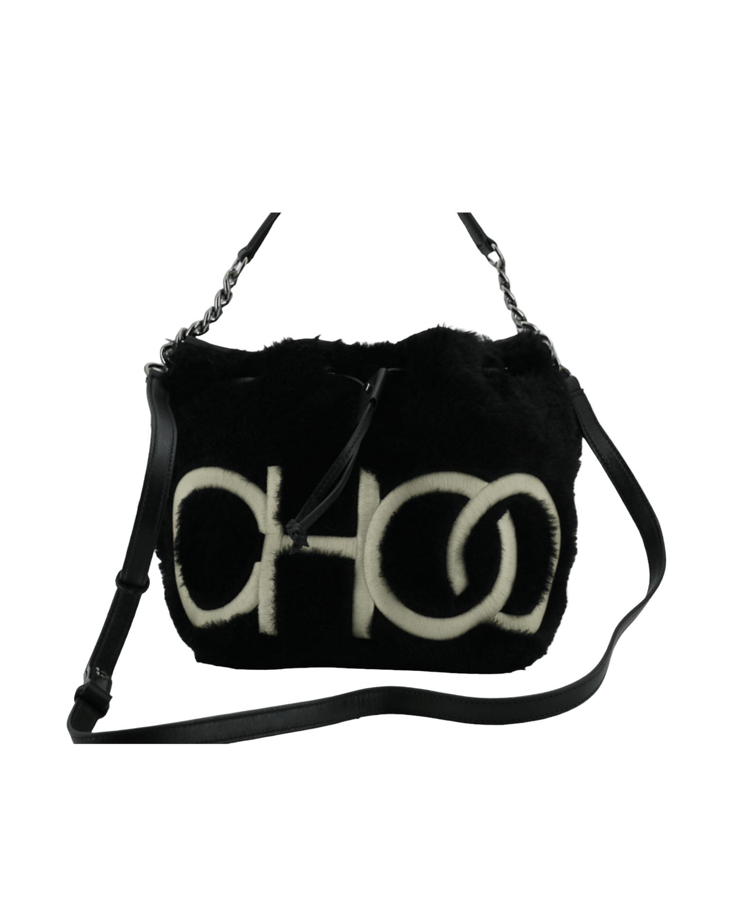 Jimmy Choo Black Leather Top Handle And Shoulder Bag Glam Steals