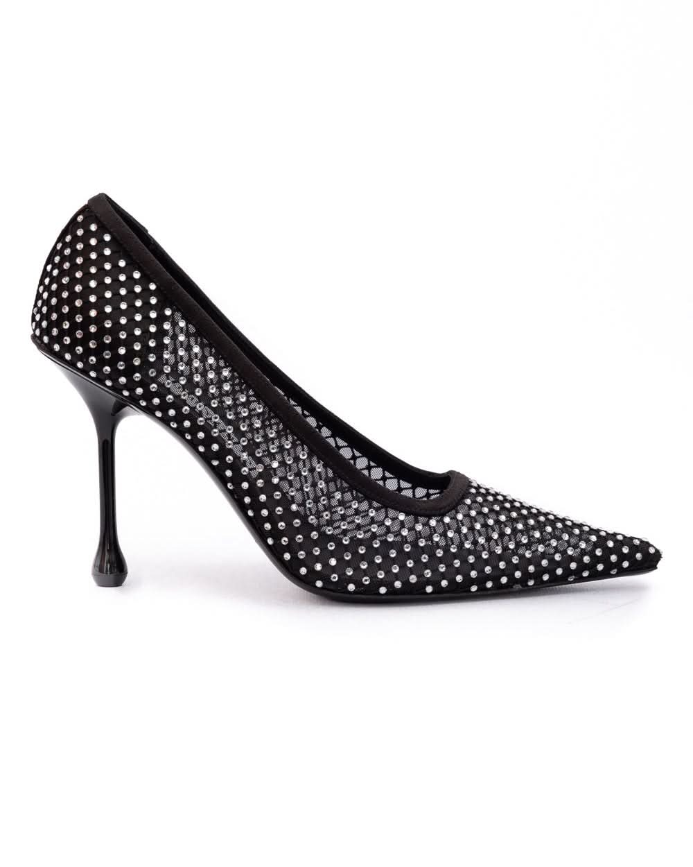 Jimmy Choo Black Mesh Satin Crystal Ixia 95 Pumps Glam Steals