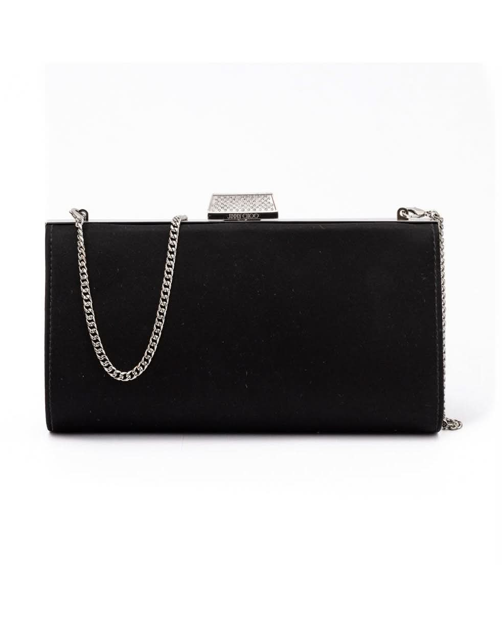 Jimmy Choo Black Satin Crossbody Bag Glam Steals