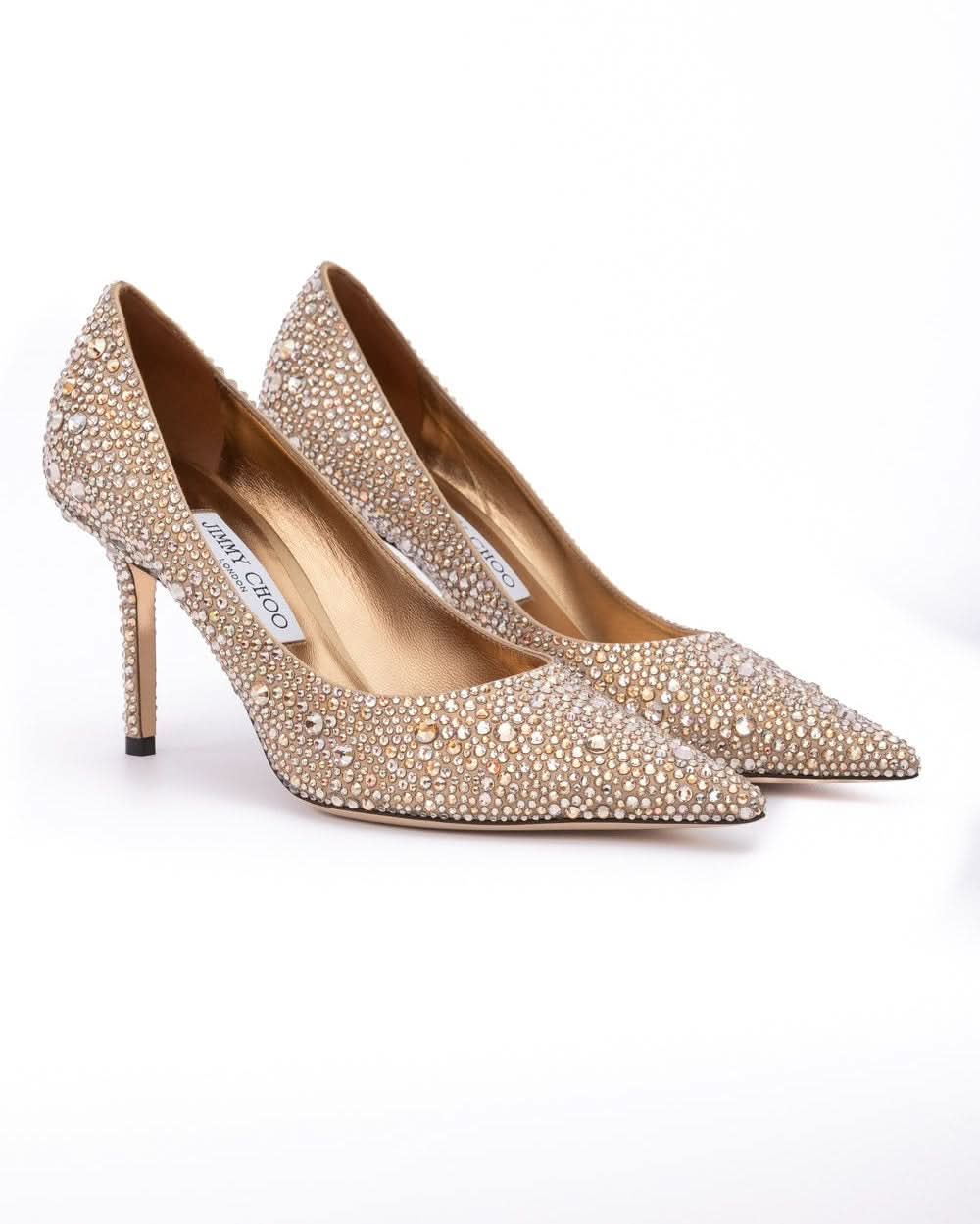 Jimmy Choo Bronze Light Crystal Love 85 Pumps Glam Steals