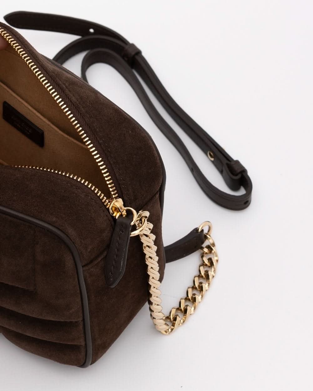 Jimmy Choo Brown Suede Avenue Camera Crossbody Bag Glam Steals