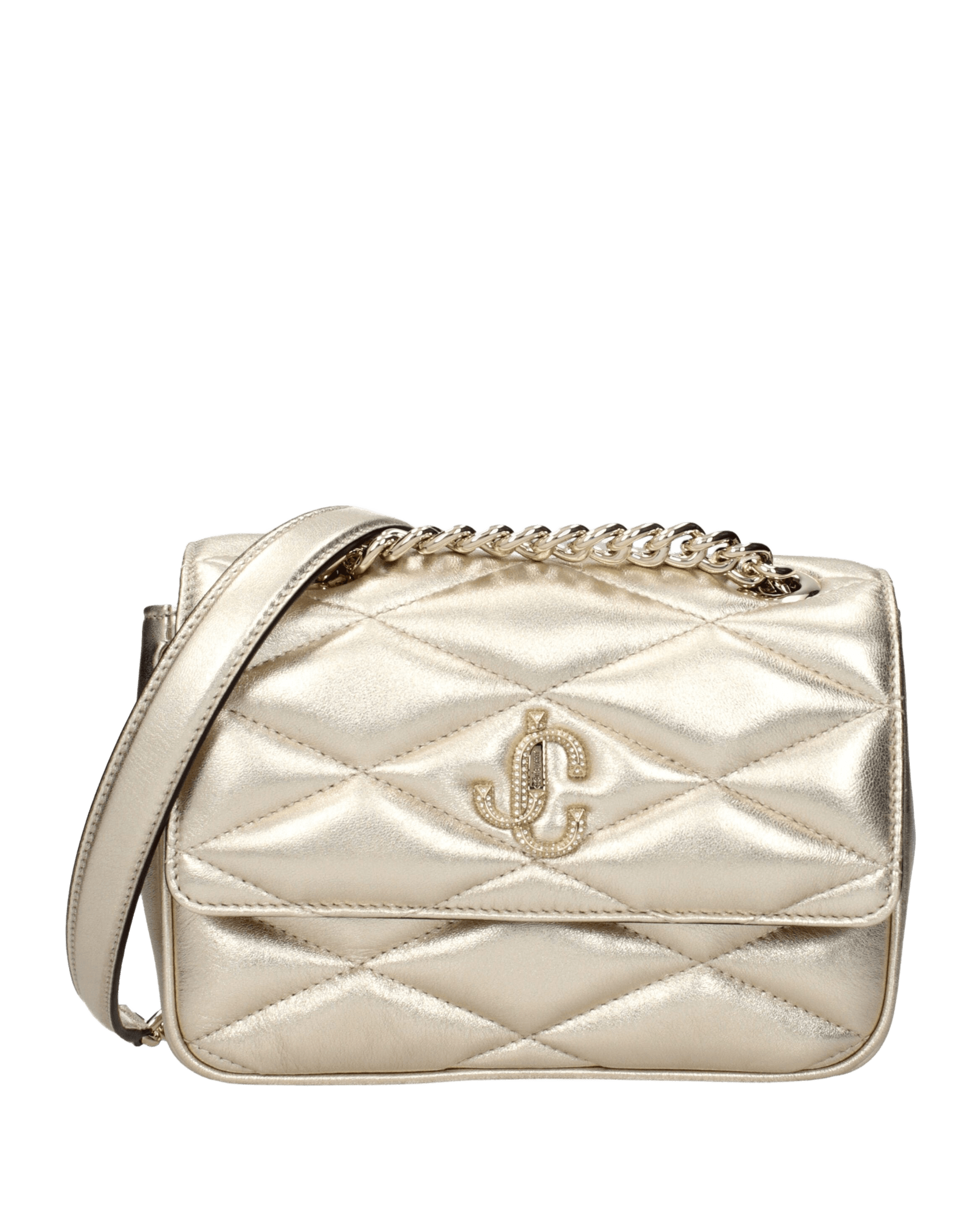 Jimmy Choo Gold Leather Shoulder Bags Glam Steals