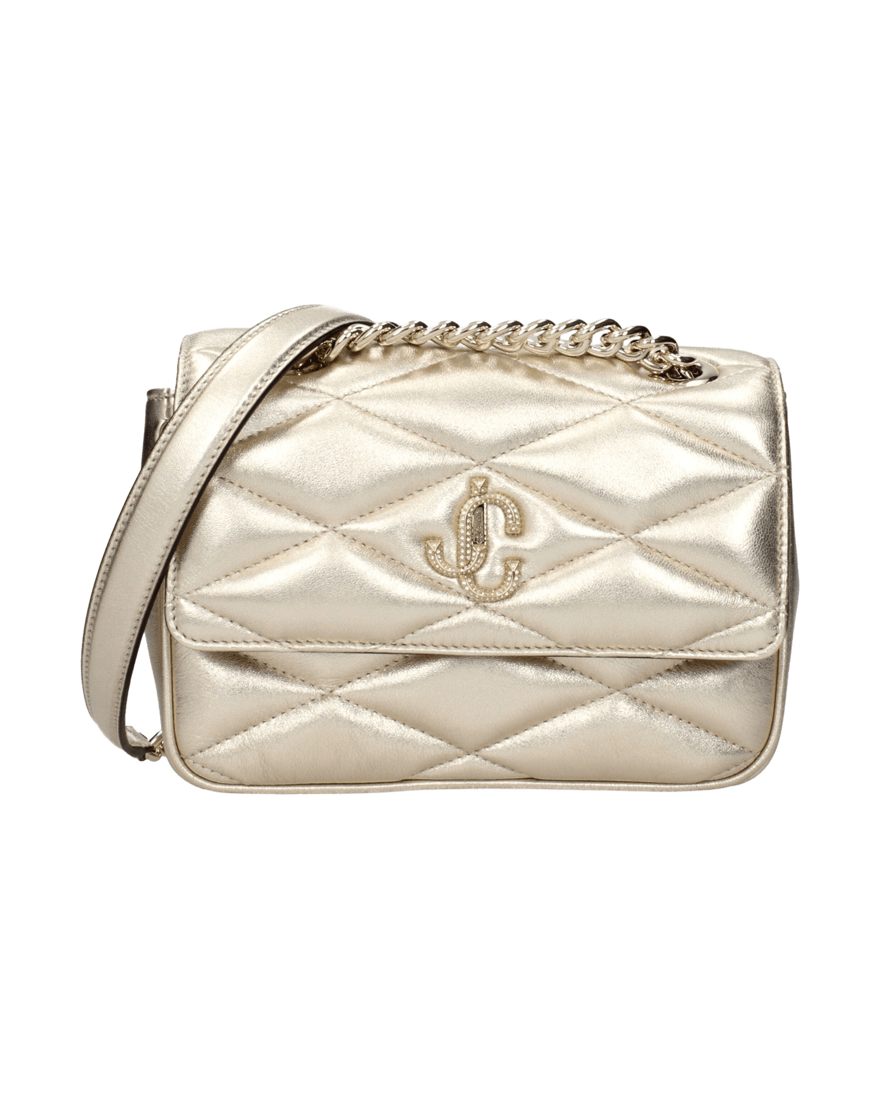 Jimmy Choo Gold Leather Shoulder Bags Glam Steals