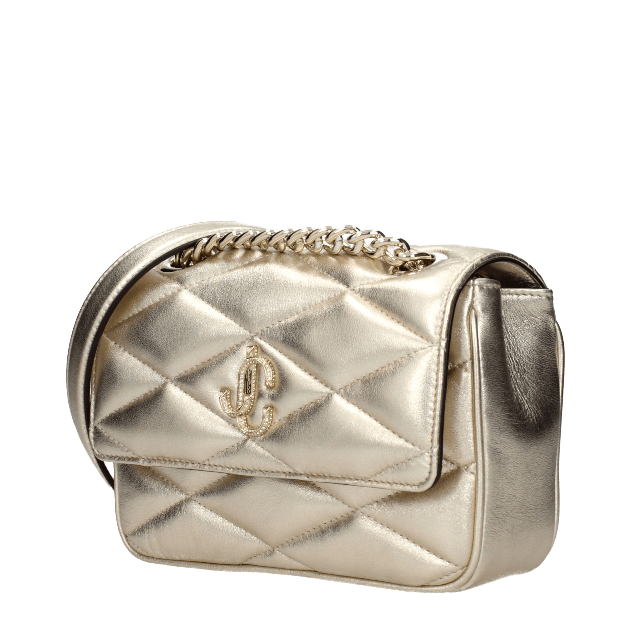 Jimmy Choo Gold Leather Shoulder Bags Glam Steals