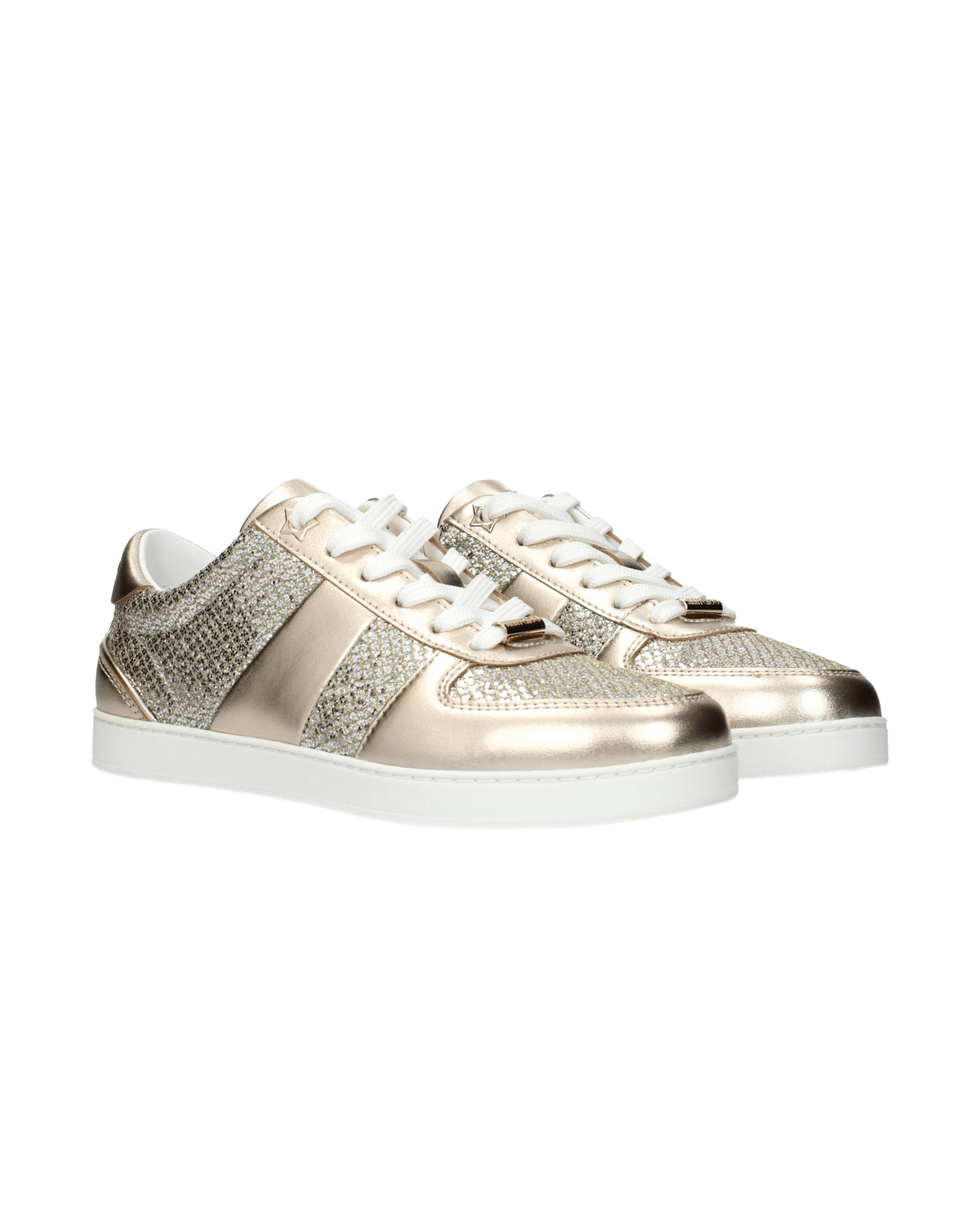 Jimmy Choo Gold Leather Sneakers Glam Steals