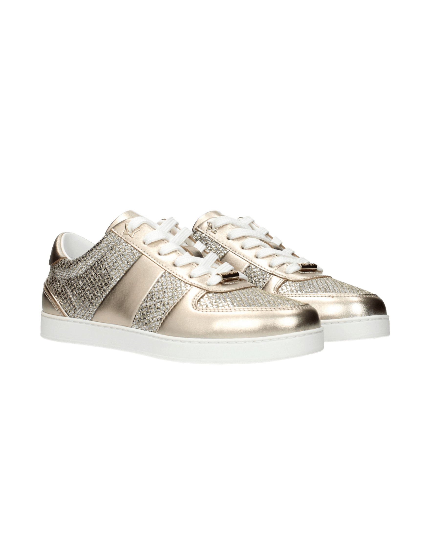 Jimmy Choo Gold Leather Sneakers Glam Steals