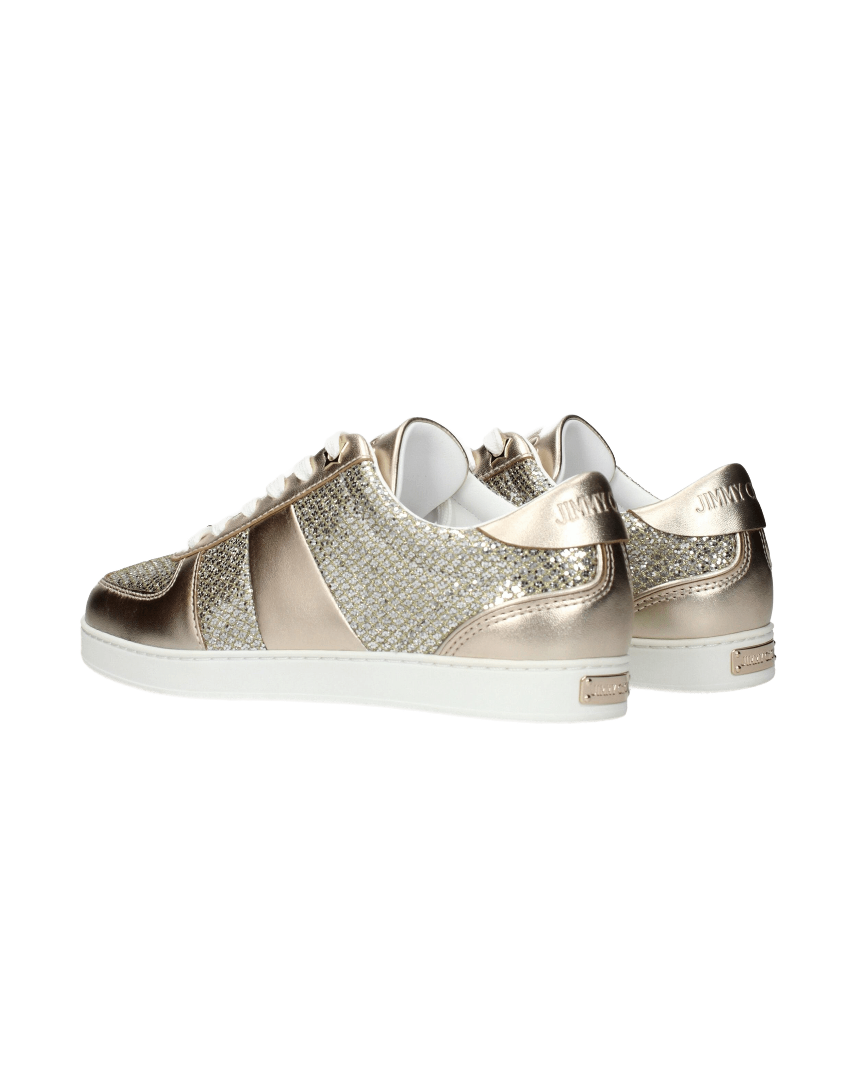 Jimmy Choo Gold Leather Sneakers Glam Steals