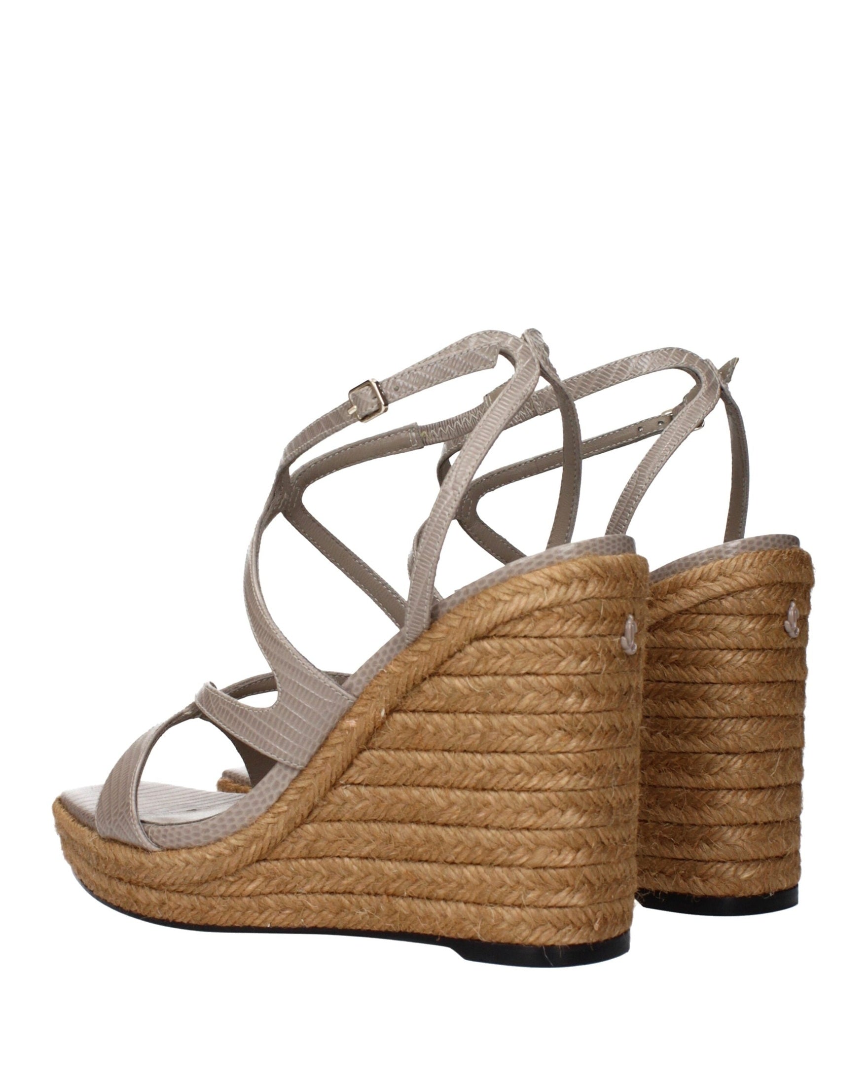 Jimmy Choo Gray Leather Wedges Sandals Glam Steals