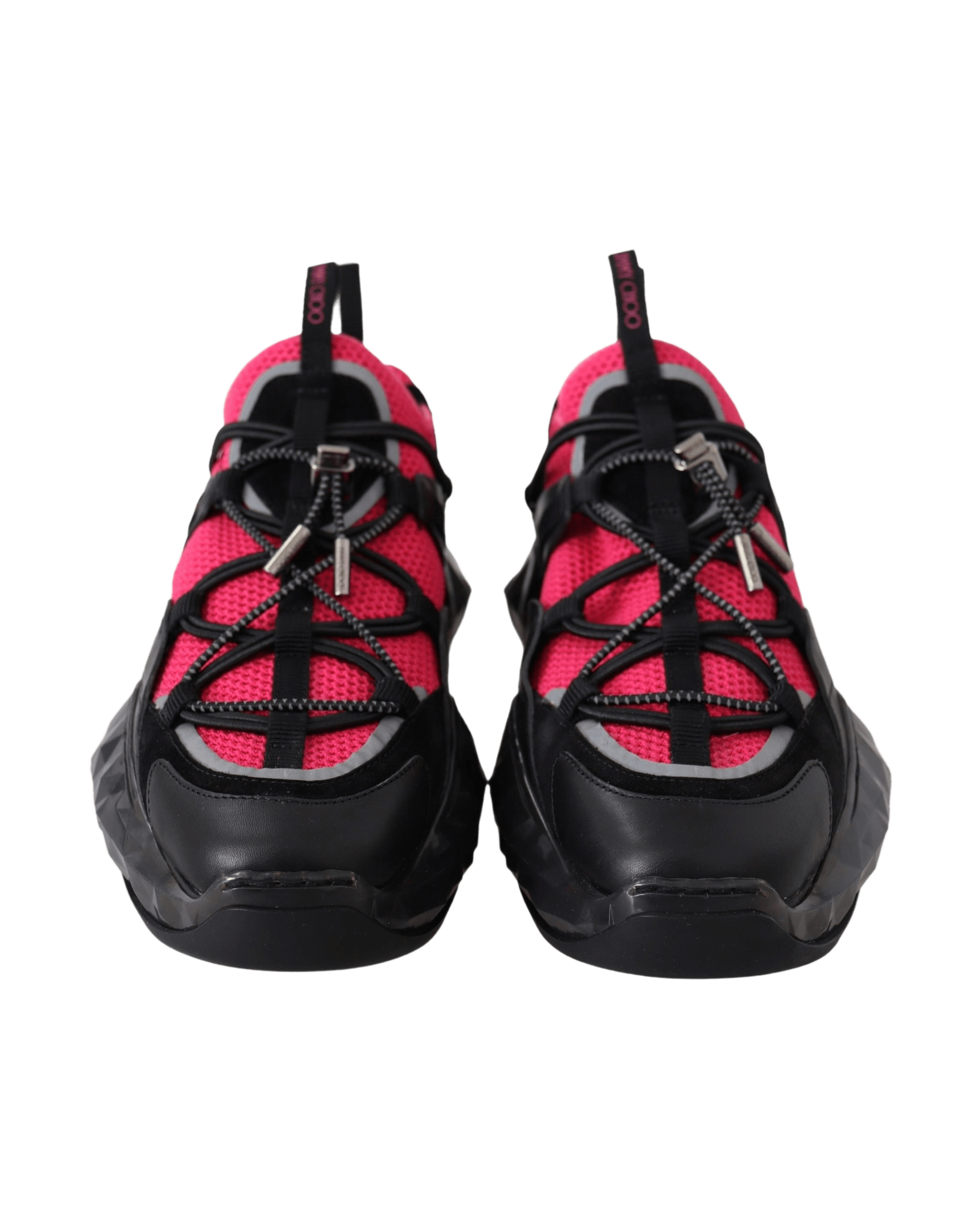 Jimmy Choo Leather Electric Elegance Mesh Sneakers Glam Steals