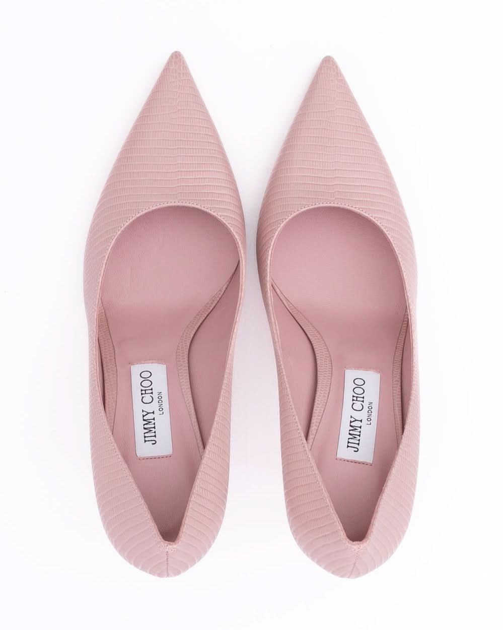 Jimmy Choo Pink Leather Lizard Printed Love 85 Pumps Glam Steals