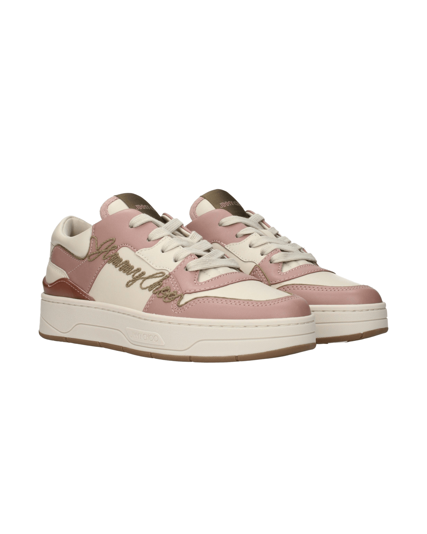Jimmy Choo Pink Leather Low Top Glam Steals