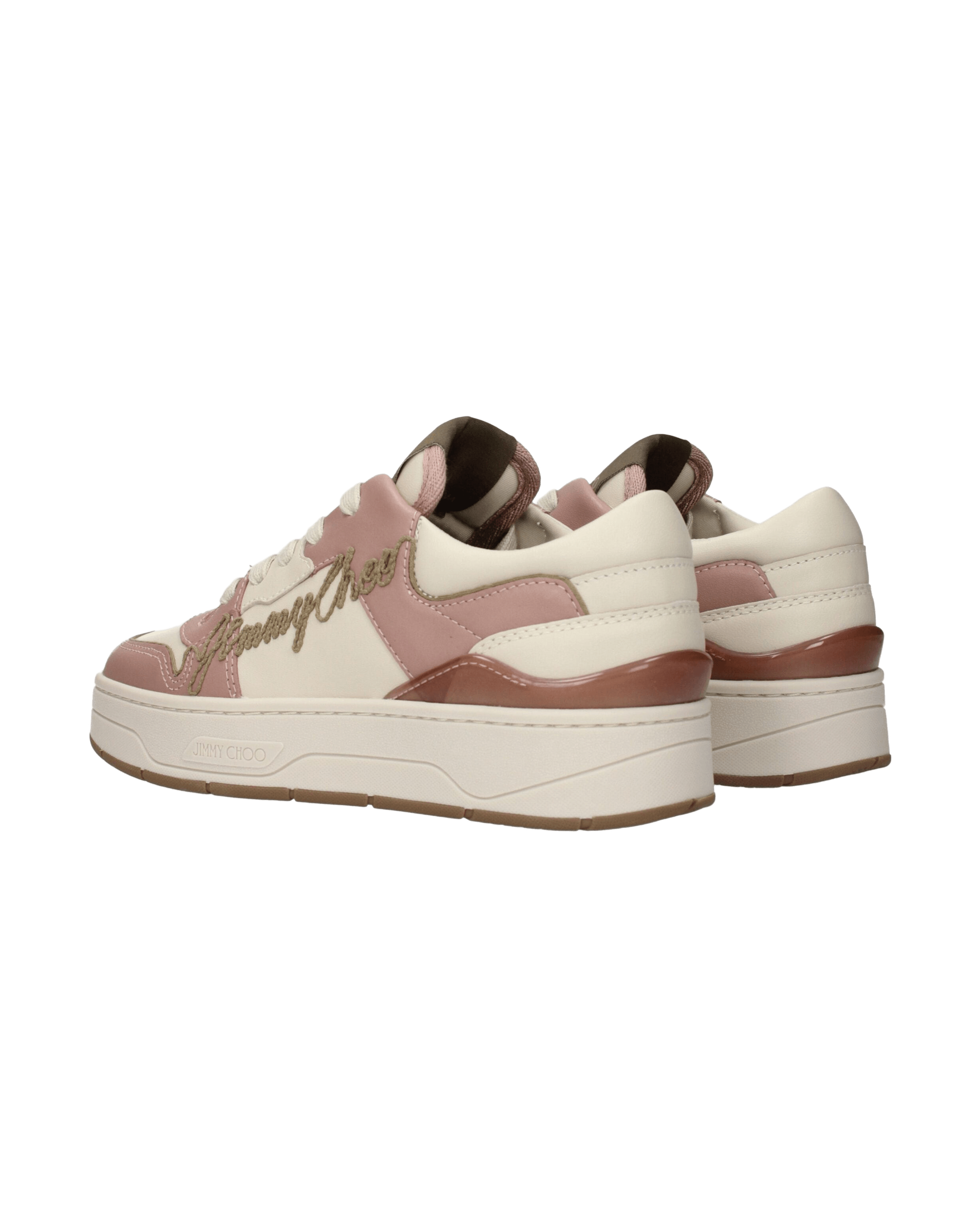 Jimmy Choo Pink Leather Low Top Glam Steals