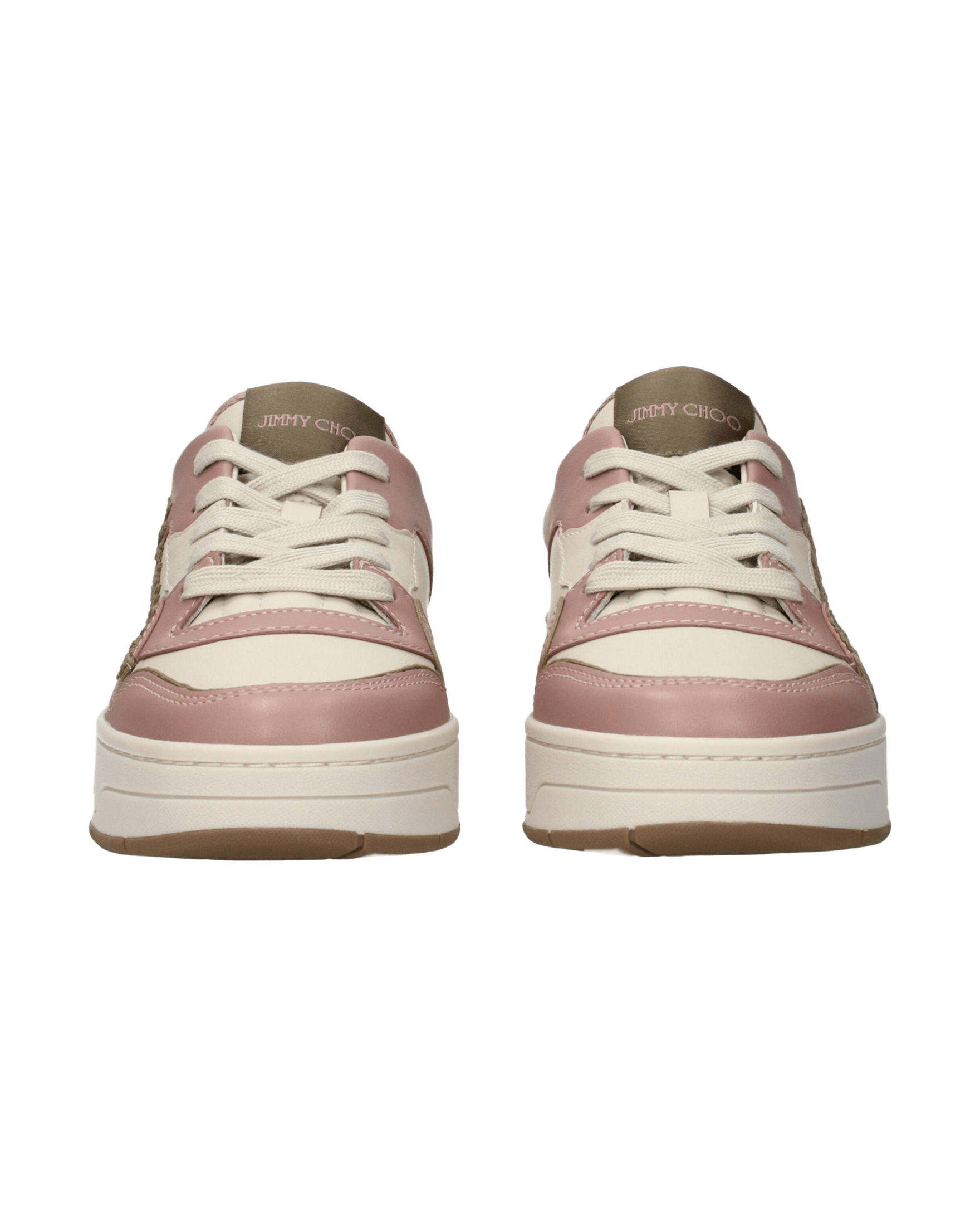 Jimmy Choo Pink Leather Low Top Glam Steals