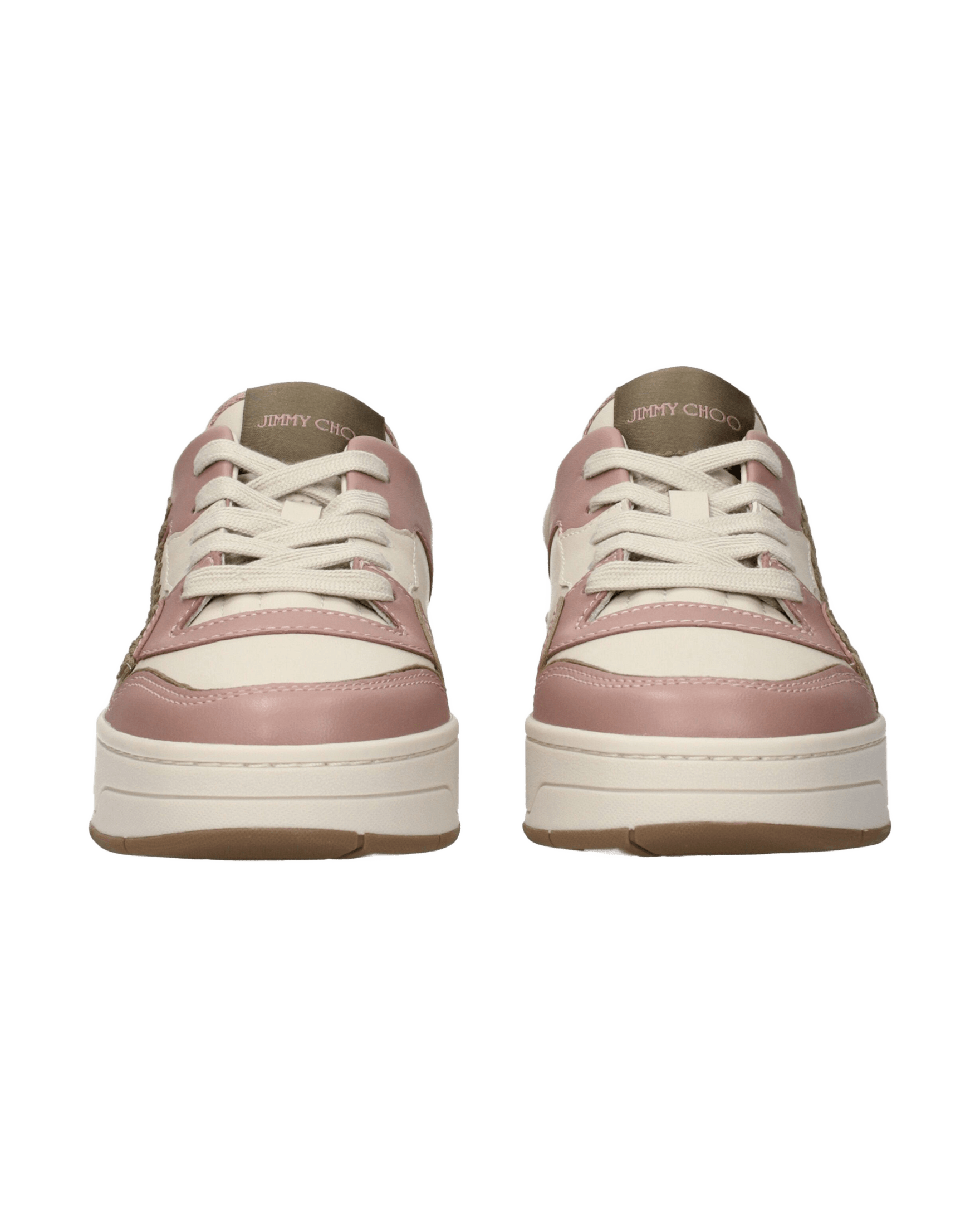 Jimmy Choo Pink Leather Low Top Glam Steals