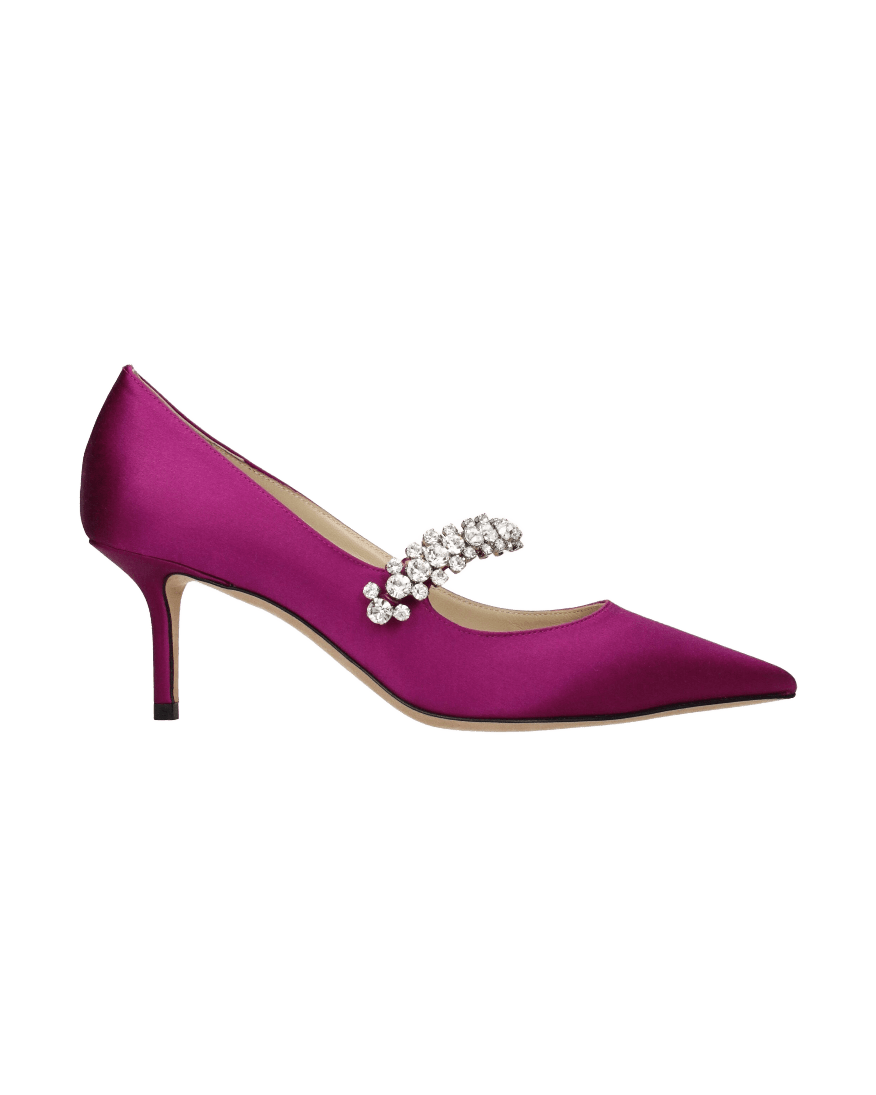 Jimmy Choo Pink Satin Mid Heel Pumps Heels