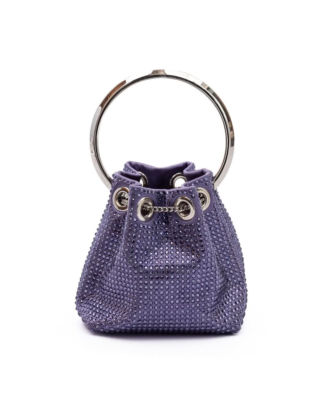 Jimmy Choo Purple Bon Micro Crystals Bucket Bag Glam Steals