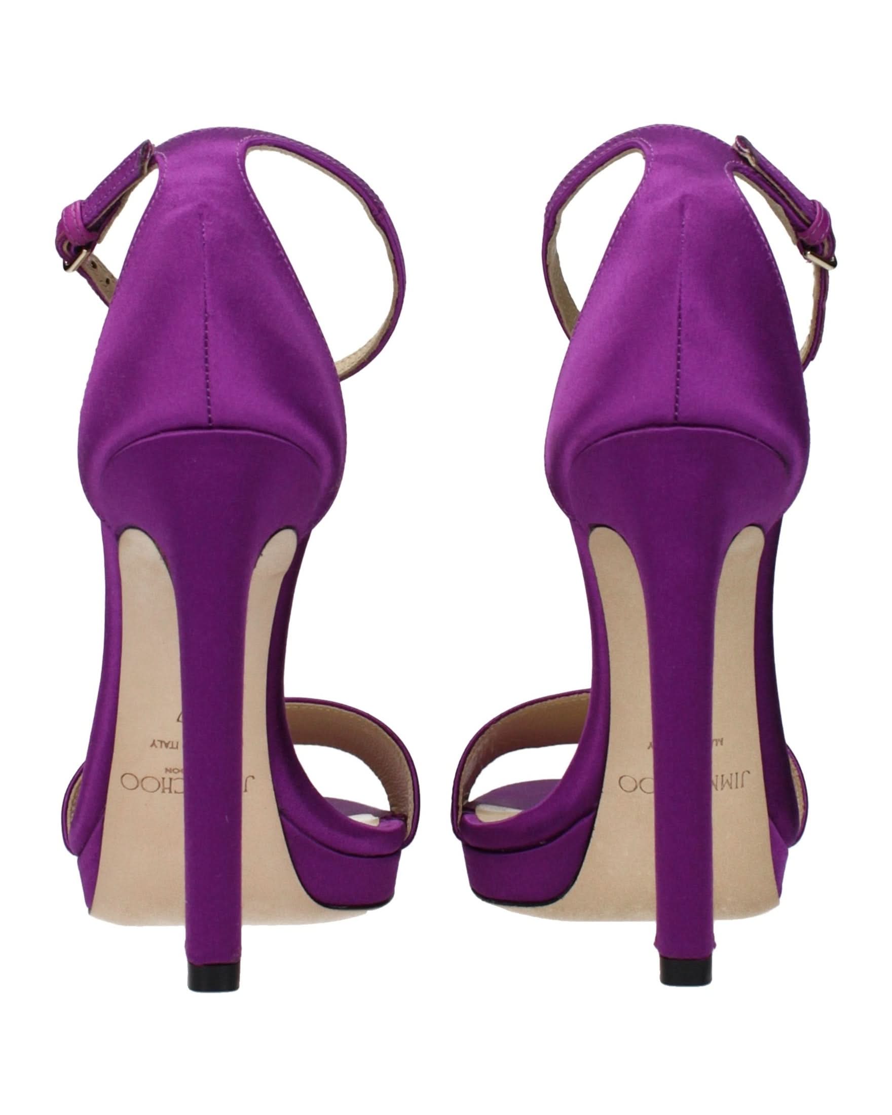 Jimmy Choo Purple Satin Platform Sandals Glam Steals