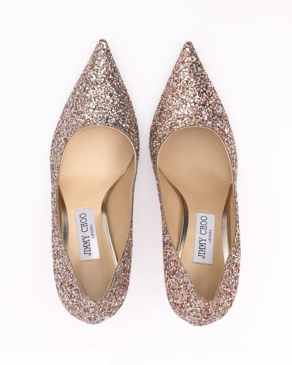 Jimmy Choo Rose Coarse Glitter Love 85 Pumps Glam Steals