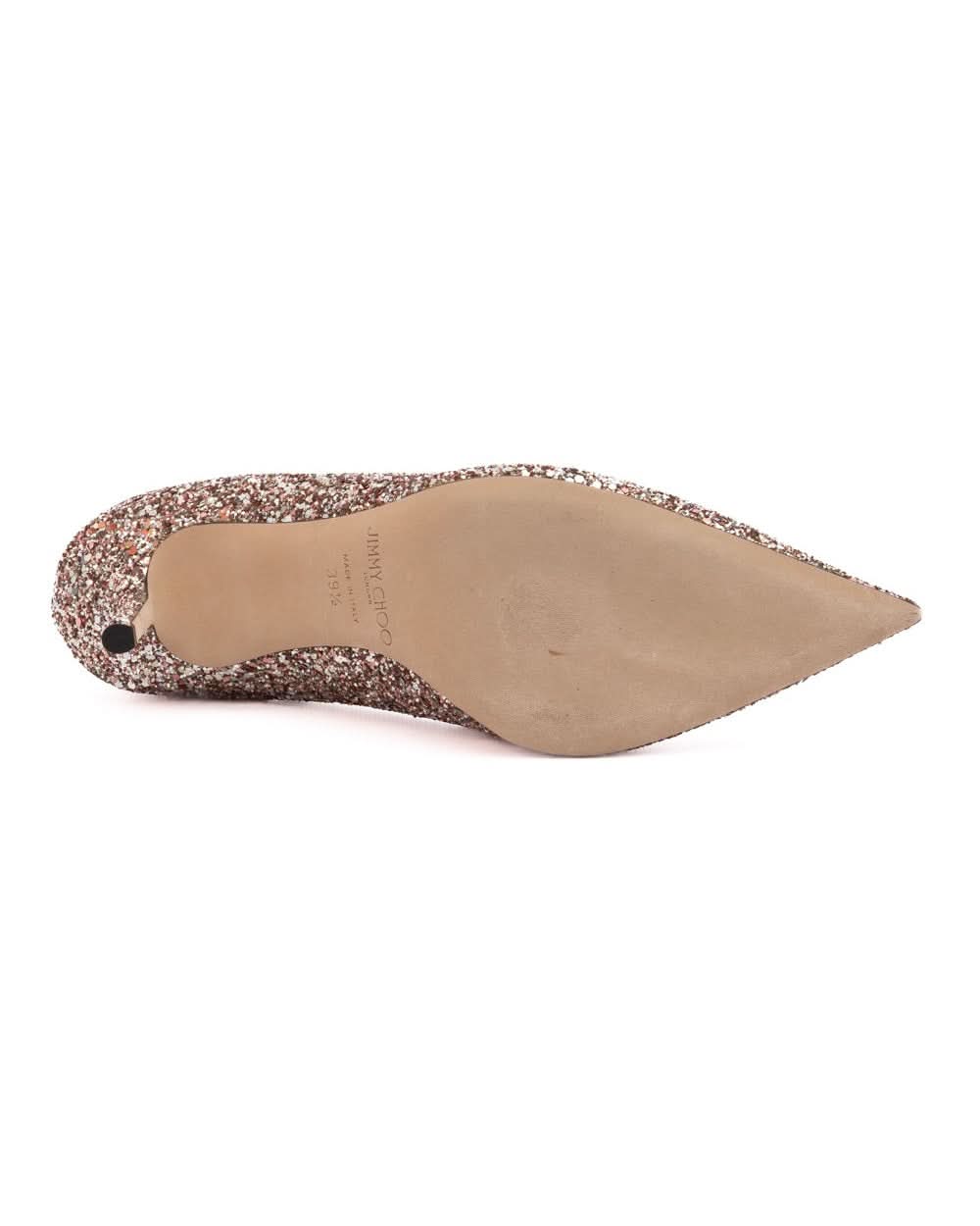 Jimmy Choo Rose Coarse Glitter Love 85 Pumps Glam Steals