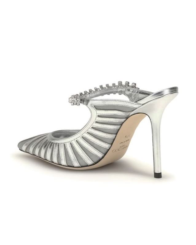 Jimmy Choo Silver Leather High Heel Pumps Heels