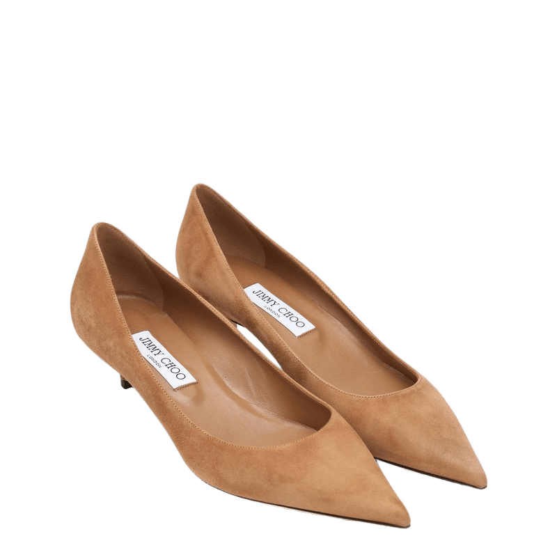 Jimmy Choo Suede Décolleté Amelia in Color Toffee Glam Steals