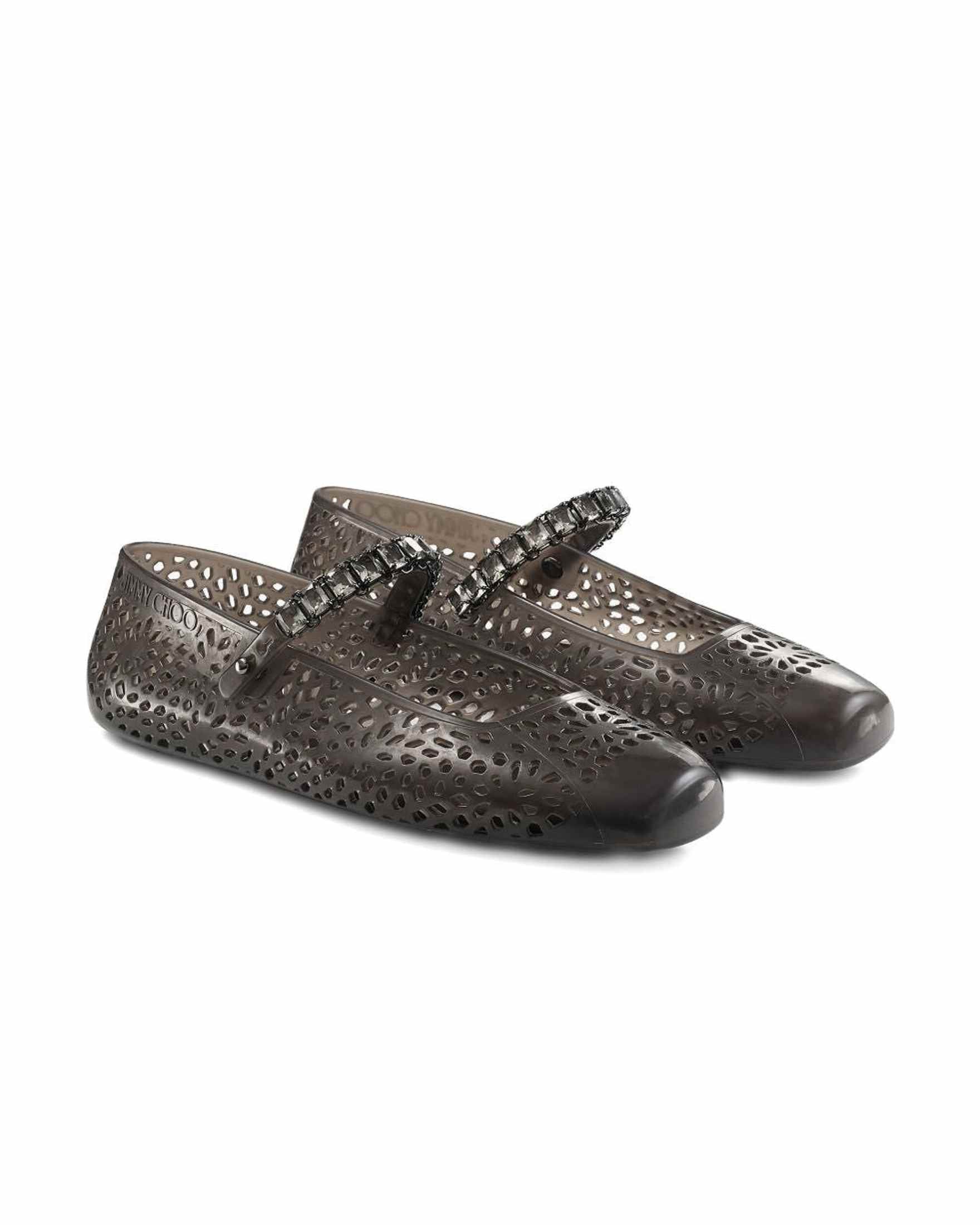 Jimmy Choo The Jelly Ballerina Flats with Crystal Embellishment Glam Steals