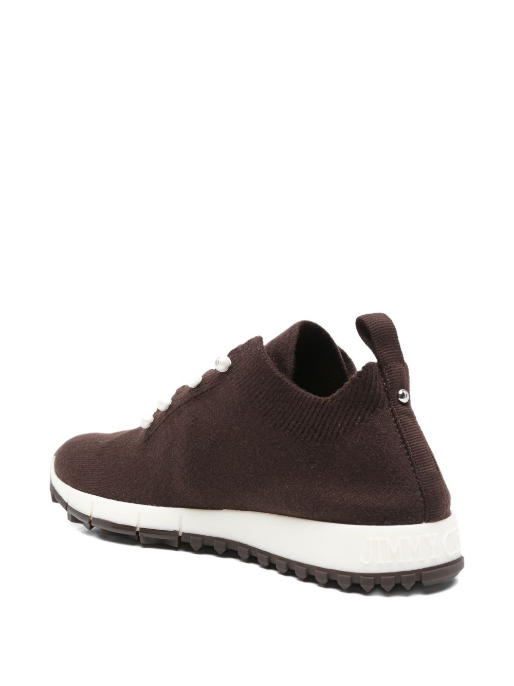 Jimmy Choo Veles Cashmere Melange Knit Trainers with Pearl Buttons Glam Steals