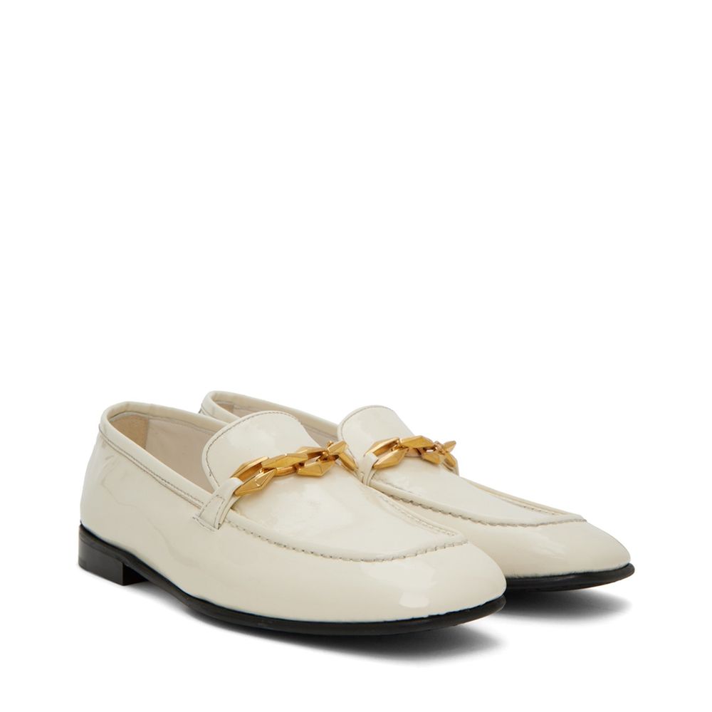 Jimmy Choo White Calfskin Slip On Loafers Glam Steals