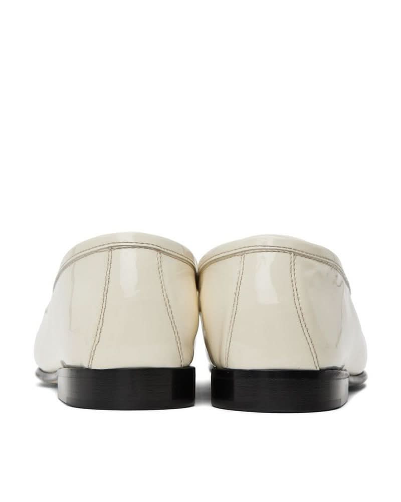 Jimmy Choo White Calfskin Slip On Loafers