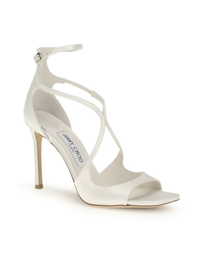 Jimmy Choo White Lamb Ovis Aries Stiletto Heel Sandals Glam Steals
