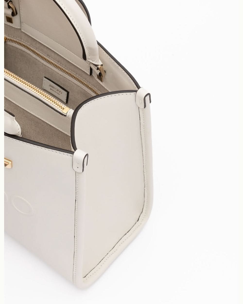 Jimmy Choo White Leather Avenue S Tote Handbag Glam Steals