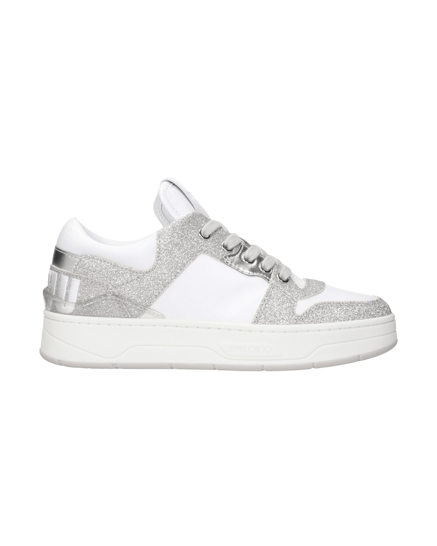 Jimmy Choo White Leather Low Top Glam Steals