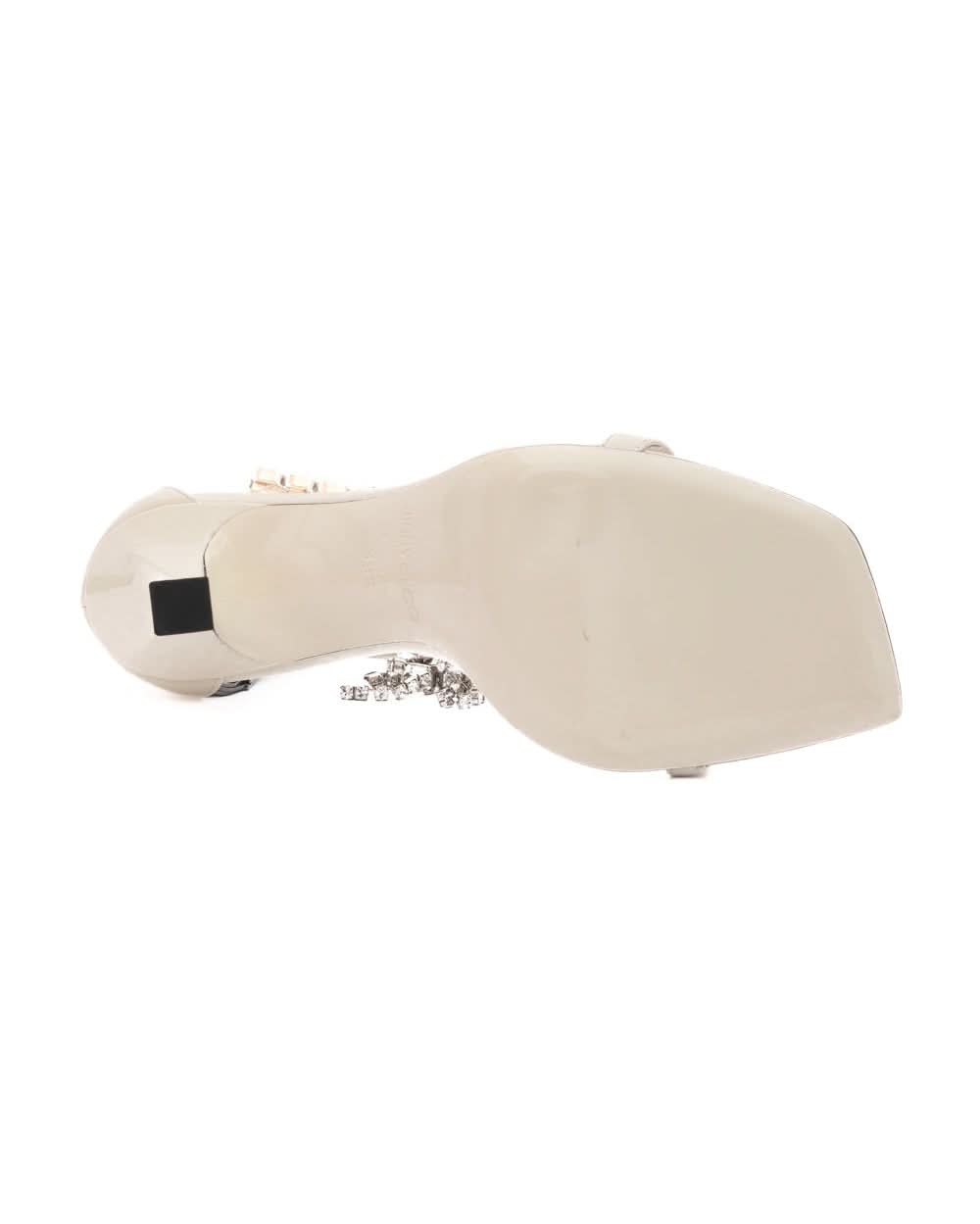 Jimmy Choo White Leather Patent Verity Sandals Glam Steals