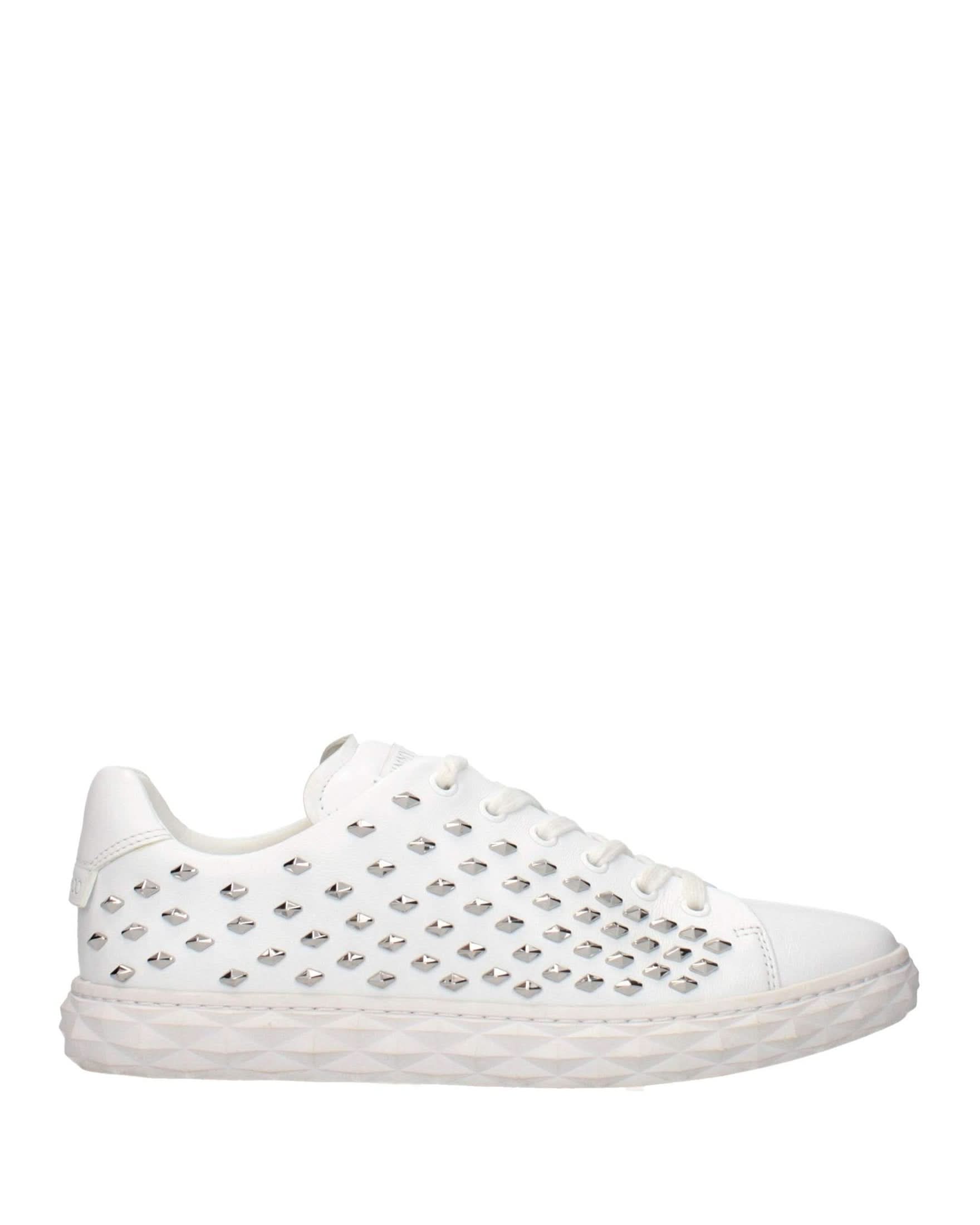 Jimmy Choo White Leather Sneakers Glam Steals