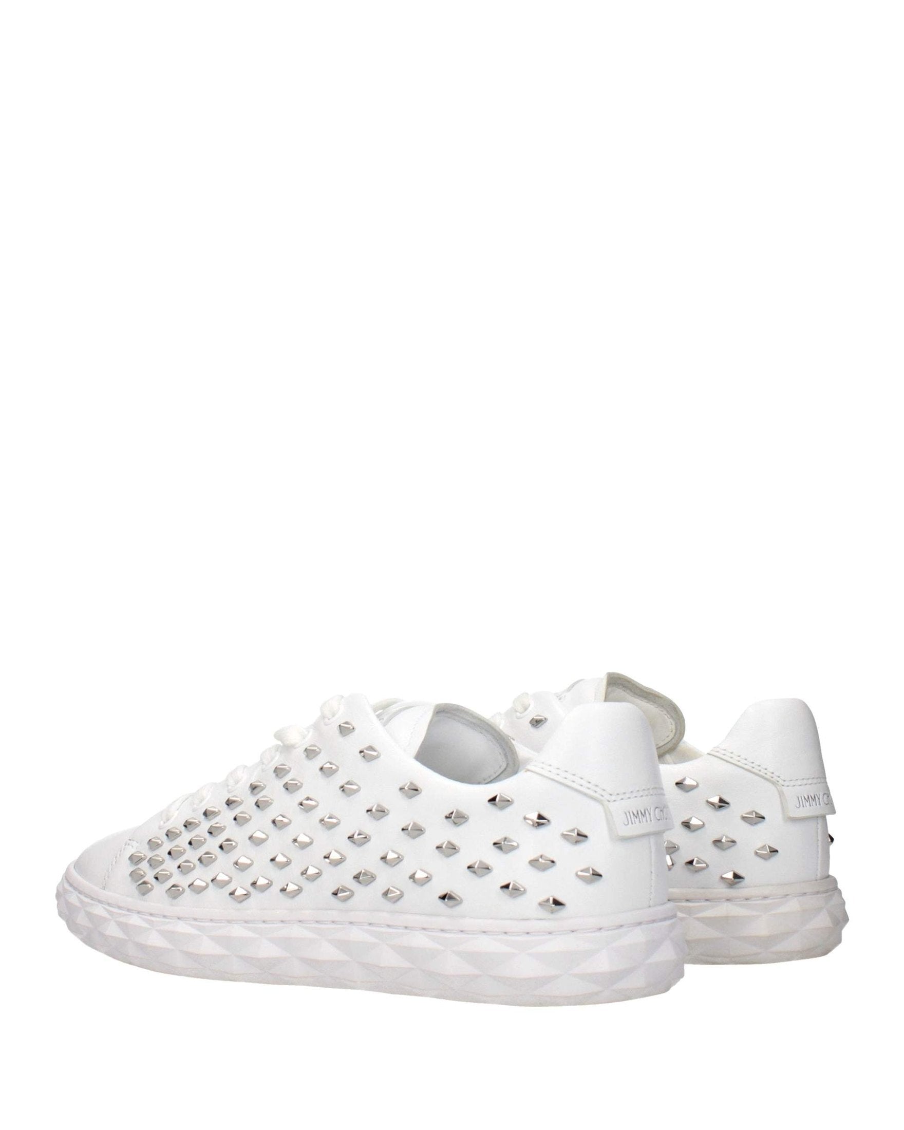 Jimmy Choo White Leather Sneakers Glam Steals