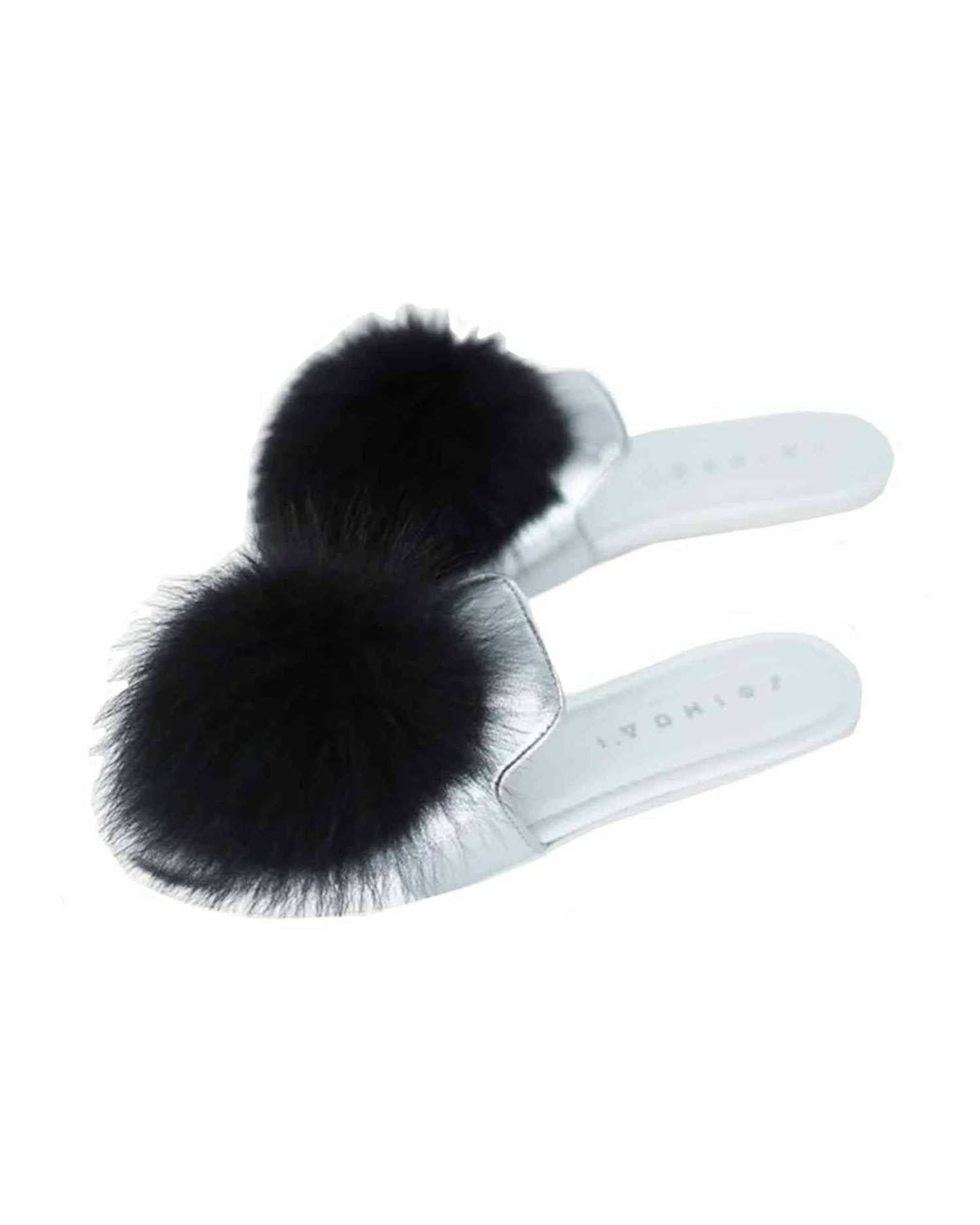 Joshua Sanders Leather And Fur Mules Glam Steals