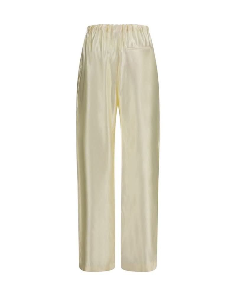 Khaite Beige Viscose Casual Pant Glam Steals