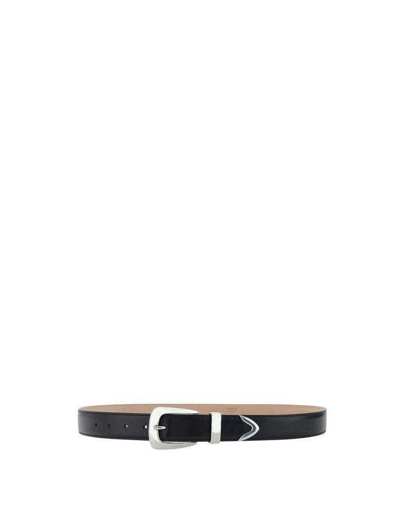 Khaite Black Calf Leather Bos Taurus Regular Belt Glam Steals