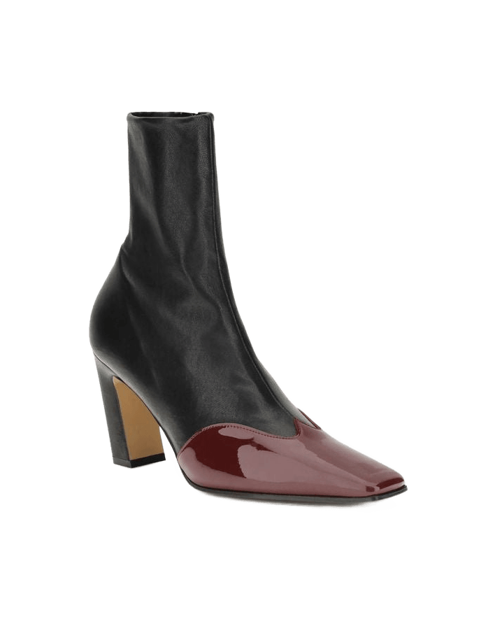 Khaite Black Leather Ankle Boots Glam Steals