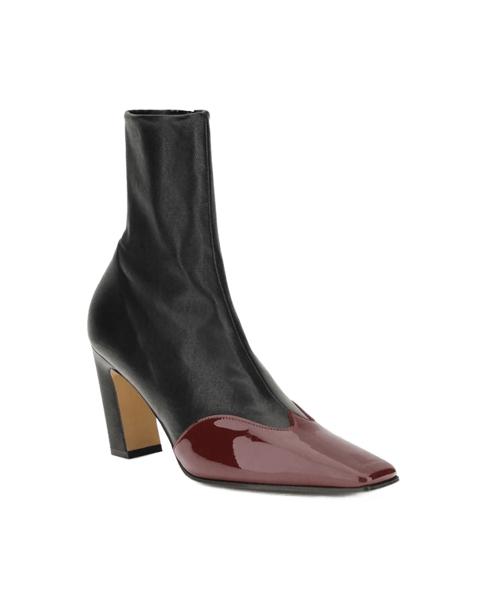 Khaite Black Leather Ankle Boots Glam Steals