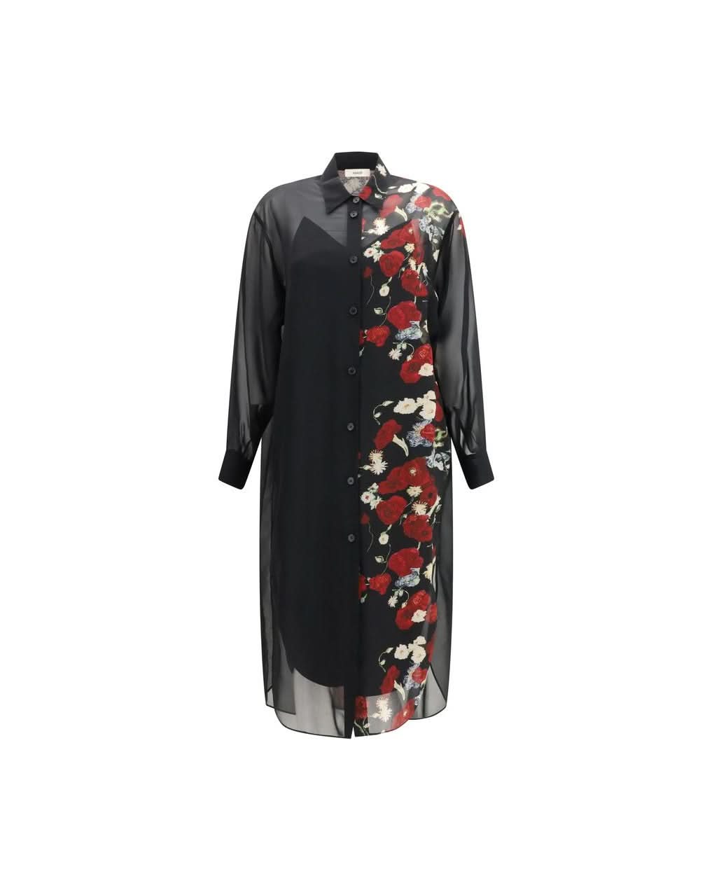 Khaite Black Silk Casual Dress