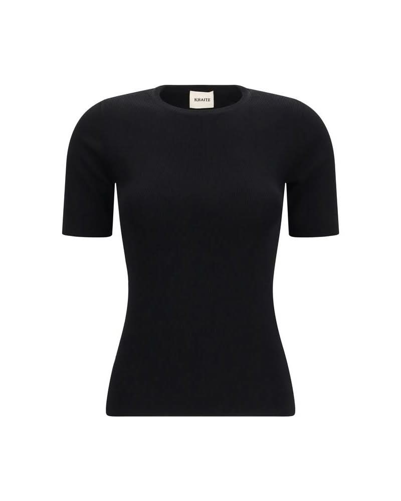 Khaite Black Viscose T-shirt Glam Steals