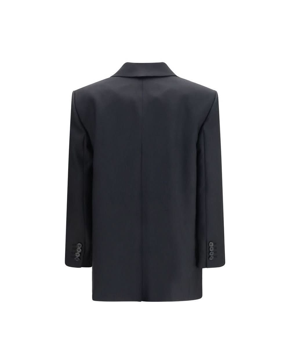 Khaite Black Wool Oves Aries Full Length Jacket Glam Steals