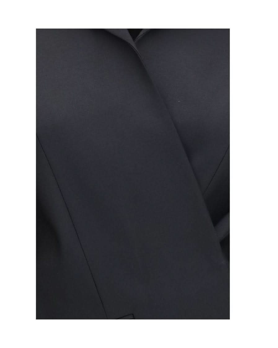 Khaite Black Wool Oves Aries Full Length Jacket Glam Steals