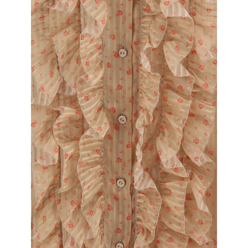 Kristina Ti Silk Rouches Blouse Glam Steals