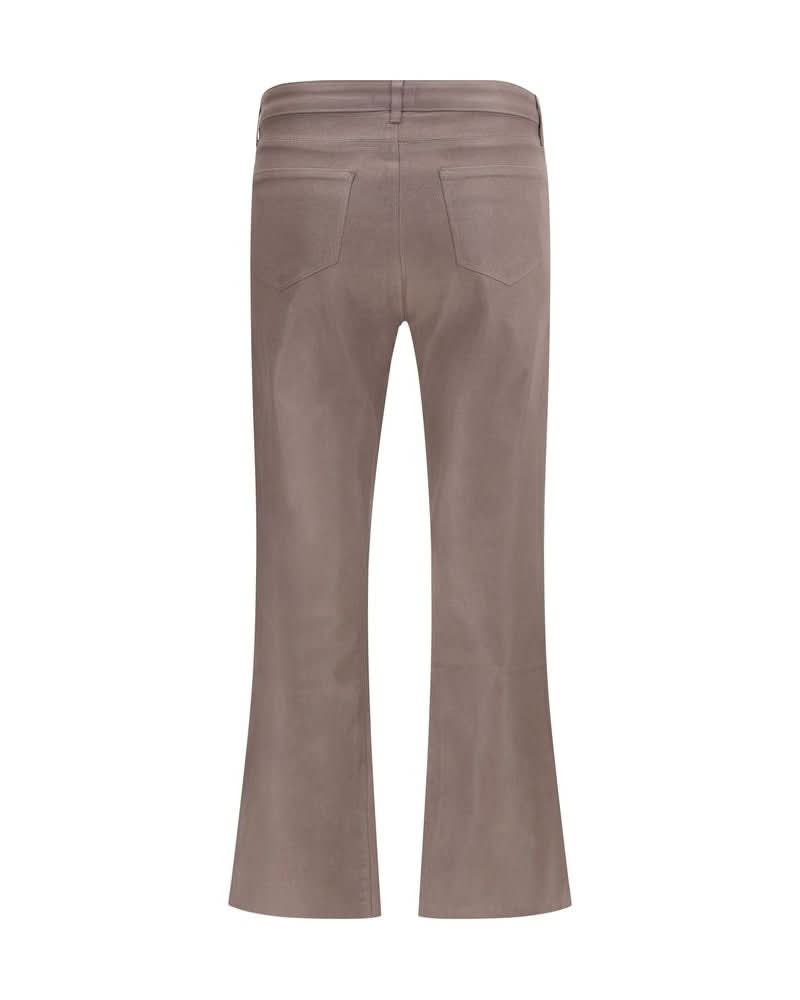 L'Agence Beige Cotton Pant Trousers