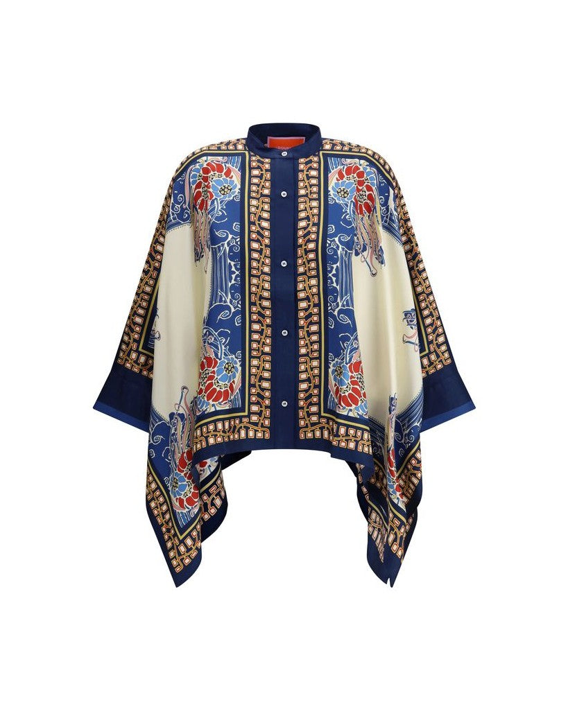 La Double J Multicolor Silk Pattern Shirt Shirts
