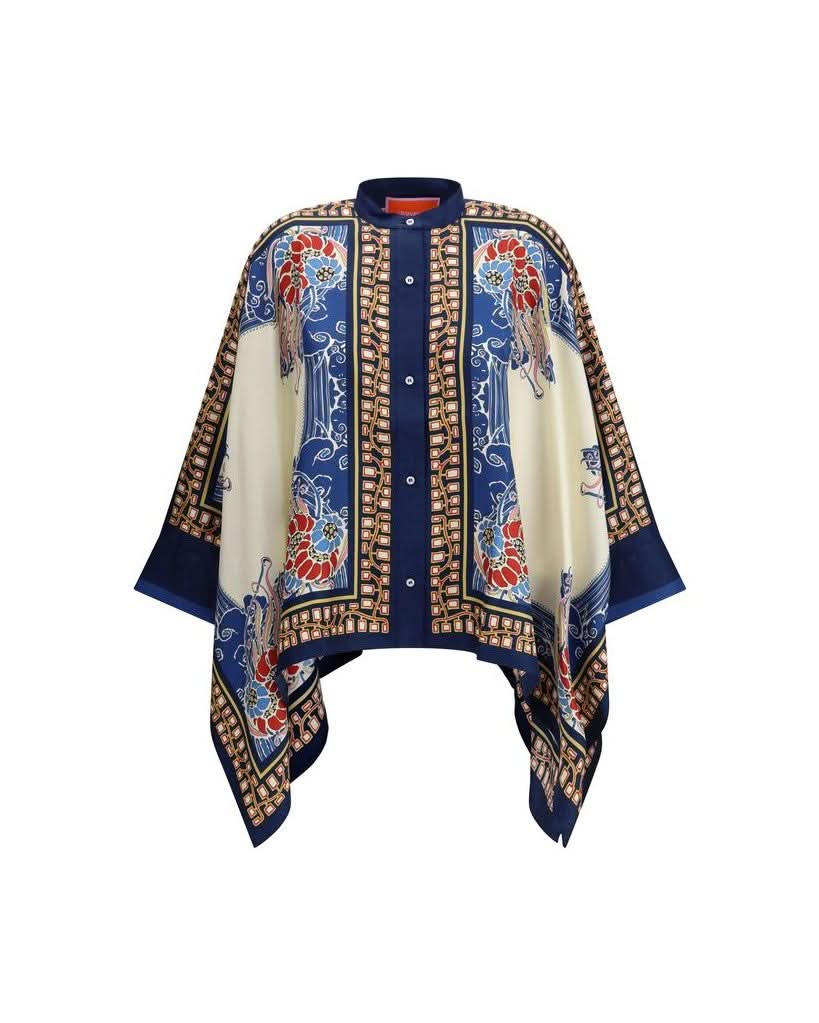 La Double J Multicolor Silk Pattern Shirt Shirts