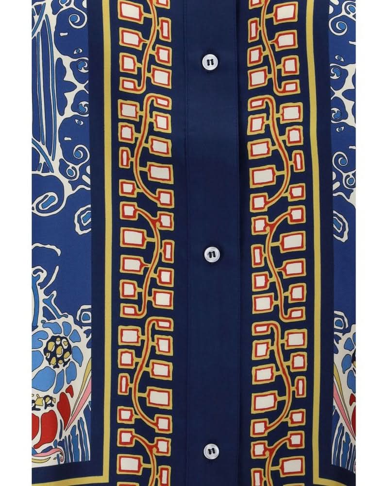 La Double J Multicolor Silk Pattern Shirt Shirts
